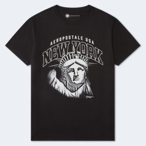 Aeropostale Statue Of Liberty Graphic Tee - Black Fox
