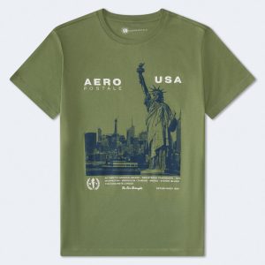 Aeropostale USA Statue Of Liberty Graphic Tee - Eucalyptus
