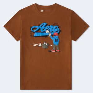 Aero Graffiti Artist Graphic Tee - Medium Brown