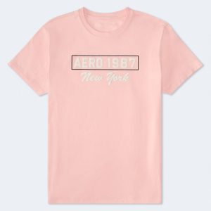 Aero 1987 Box Graphic Tee - Impatiens Pink
