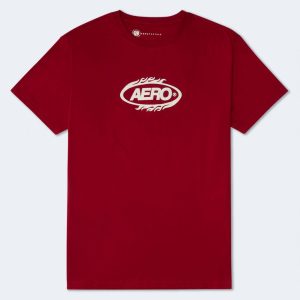 Aero Flame Logo Graphic Tee - Lingonberry