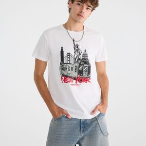 Aero New York Subway Graphic Tee - Bleach