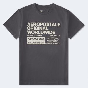 Aero Original Worldwide Graphic Tee - Rainy Grey