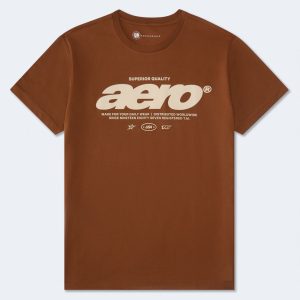 Aero Worldwide Graphic Tee - Medium Brown