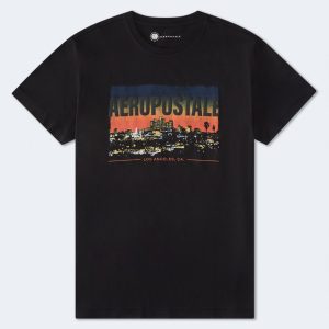 Aeropostale Los Angeles City Graphic Tee - Black Fox