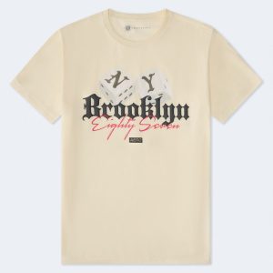 Aero Brooklyn Dice Graphic Tee - Stark White