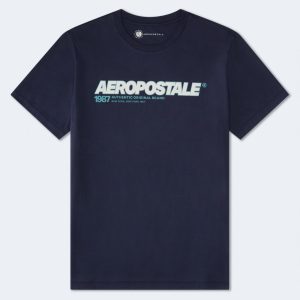 Aeropostale 1987 Graphic Tee - Victoria Navy
