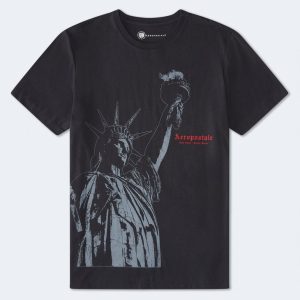 Aeropostale Shadow Statue Of Liberty Graphic Tee - Pavement