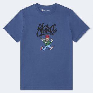 Aero Marker Graffiti Graphic Tee - Mexicali Blue