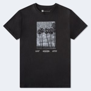 Aeropostale Palm Trees Graphic Tee - Black Fox