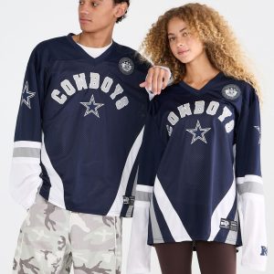 Long Sleeve Dallas Cowboys Mesh Top - Navy