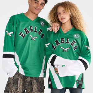 Long Sleeve Philadelphia Eagles Mesh Top - Green