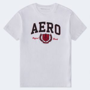Aero Athletic Crest Appliqué Graphic Tee - Bleach