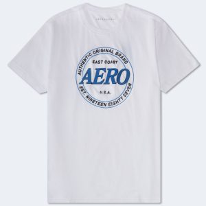 Aero East Coast Appliqué Graphic Tee - Bleach