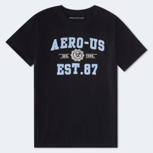 Aero-US Appliqué Graphic Tee - Black Fox