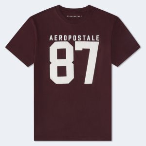 Aeropostale Large 87 Appliqué Graphic Tee - Bloomsberry