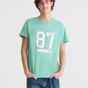 Aero Oversized 87 Appliqué Graphic Tee - Hedge Green