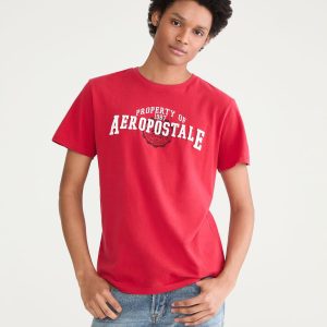 Property Of Aeropostale Appliqué Graphic Tee - Red Cedar