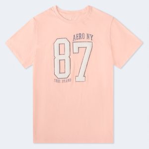 Aero NY 87 Appliqué Graphic Tee - Impatiens Pink