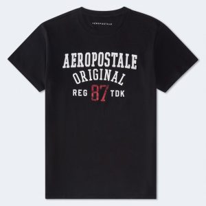 Aeropostale Original 87 Appliqué Graphic Tee - Black Fox