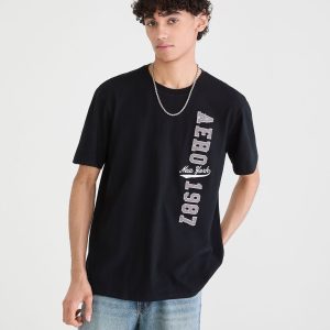 Aero New York 1987 Appliqué Graphic Tee - Black Fox