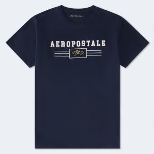 Aeropostale Bear Appliqué Graphic Tee - Victoria Navy