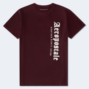 Vertical Aeropostale Appliqué Graphic Tee - Bloomsberry