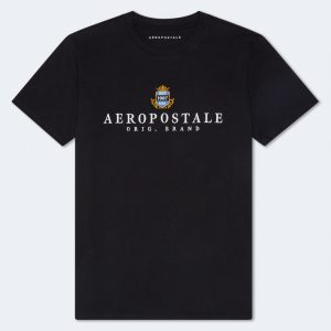 Aeropostale 1987 Crest Graphic Tee - Black Fox