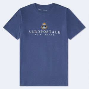 Aeropostale 1987 Crest Graphic Tee - Inidigo Blue