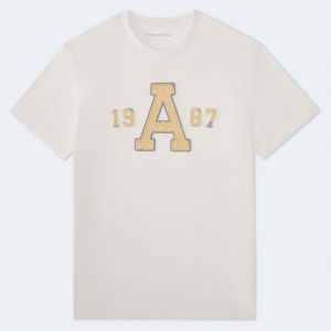Oversized Letter 1987 Graphic Tee - Cream