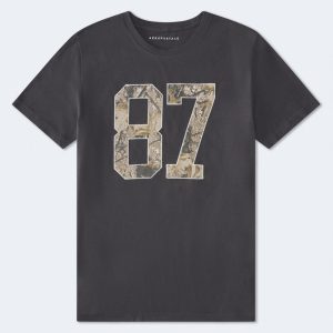 Forest Camo 87 Appliqué Graphic Tee - Magnet