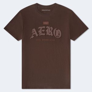 Aero Tonal Gothic Appliqué Graphic Tee - Nougat