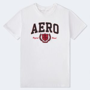Aero Crest Appliqué Graphic Tee - Bleach