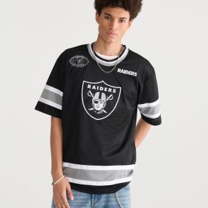 Las Vegas Raiders Football Mesh Top - Black