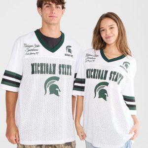 Michigan State Spartans Mesh Top - White