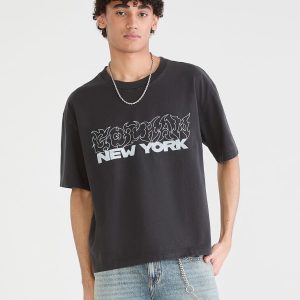 Gotham New York Boxy Graphic Tee - Hematite