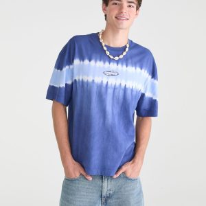 Quiksilver Tie-Dye Logo Tee - Inidigo Blue