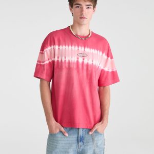 Quiksilver Tie-Dye Logo Tee - Grenadine