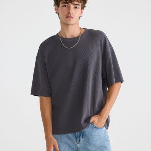 Waffle Crew Tee - Chateau Grey