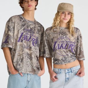 Los Angeles Lakers Forest Camo Mesh Top - Garland