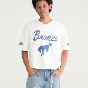 Ford Bronco Boxy V-Neck Jersey - Cream