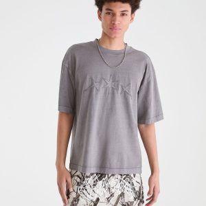 Tonal Stars Washed Graphic Tee - Castlerock