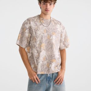 Forest Camo Heavyweight Boxy Crew Tee - Garland