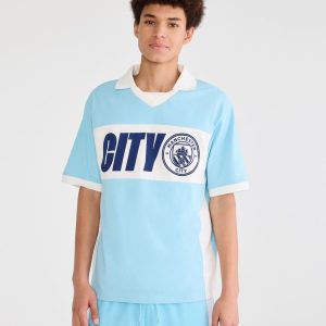 Manchester City FC V-Neck Jersey - Blue