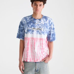 Eagle Tattoo Americana Tie-Dye Graphic Tee - Cream