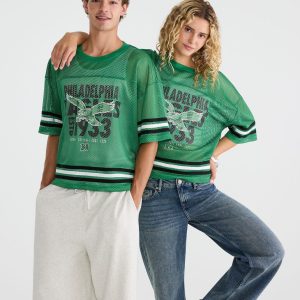 Philadelphia Eagles Boxy Mesh Top - Green