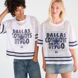 Dallas Cowboys Boxy Mesh Top - Bleach