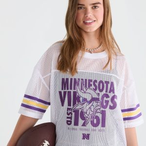 Minnesota Vikings Boxy Mesh Top - Bleach