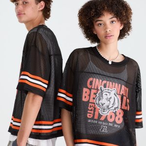 Cincinnati Bengals Boxy Mesh Top - Black