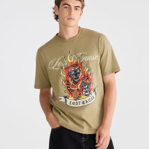 Lost Cause Tiger Graphic Tee - Grey